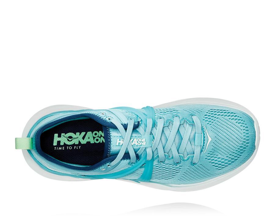 Hoka Australia One One Tivra - Womens Running Shoes Blue/White - MOXAH-5298